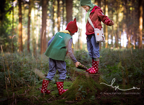 natürliche Kinderfotografie, Waldtag, Waldkinder, Kinderfotograf, Bietigheim, Ludwigsburg, Pippa und Pelle, Daniela Drescher, Michèle Brunnmeier, acufactum, Stickdatei, Stickdateien, Apfelpullunder vom Rosenresli