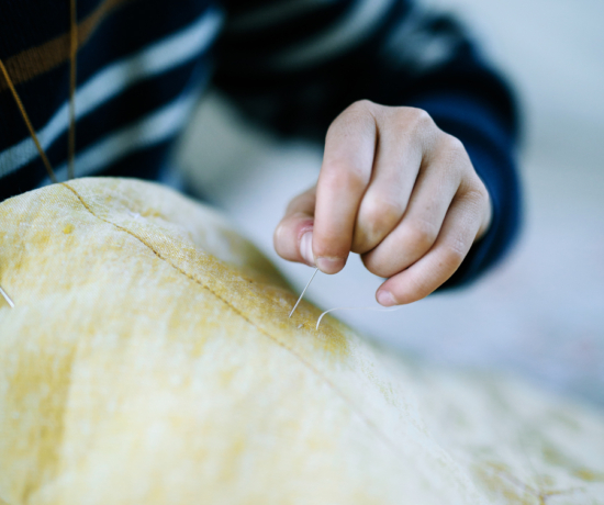 Quilt, quilten, nähen mit Kindern, Quiltknoten